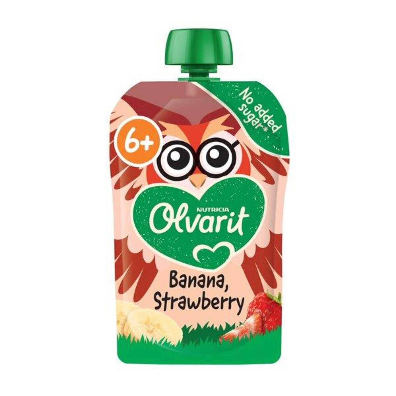 Olvarit Knijpzakje | Banaan Aardbei | 6m+