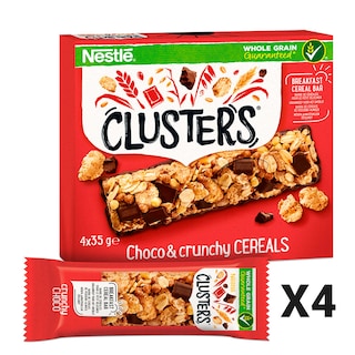 Nestlé | Clusters | Graanreep | Knapperige chocolade 