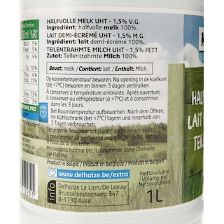 Delhaize | Lait | Demi-écrémé | Belge 