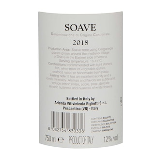 Italie - Italië | Veneto D.O.C. | Righetti Soave 2018 
