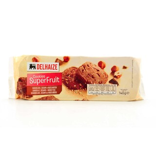Delhaize | Koekjes | Sesam, chocolade & hazelnoten 5% 