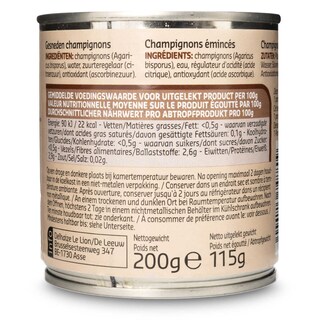 Delhaize | Champignons | Gesneden 