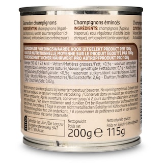 Delhaize | Champignons | Emincés 115 gr