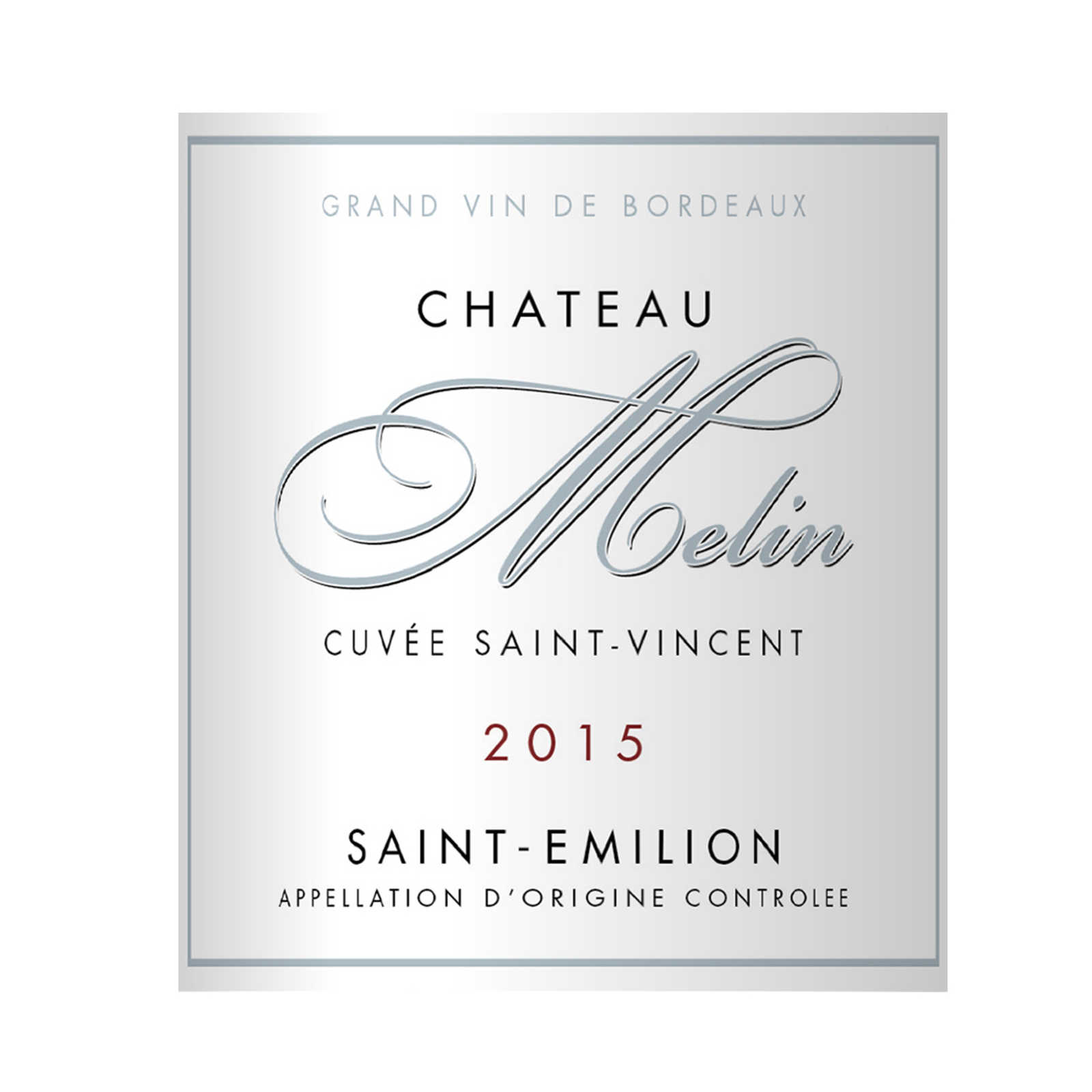France - Frankrijk | BORDEAUX ST EMILION GC | Château Melin Cuvée St Vincent 2015 Rood 