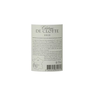 FR BORDEAUX CASTILLON | Château de Clotte 2013 Rouge 