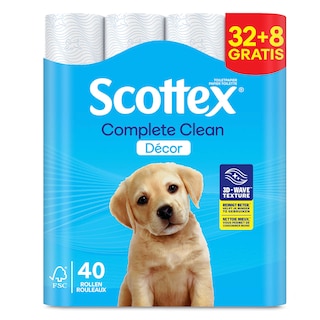 Scottex | Toiletpapier | Regular | Decor | Eco | 32+8 