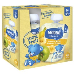 Nestlé | Baby Fruit | Knijpzakje | Banaan Appel | 6 maanden 