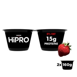 Hipro | Drinkable | Om te lepelen | Aardbei | Proteïne 2 x 160 gr
