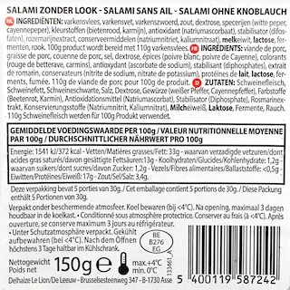 Delhaize | Salami | zonder look 