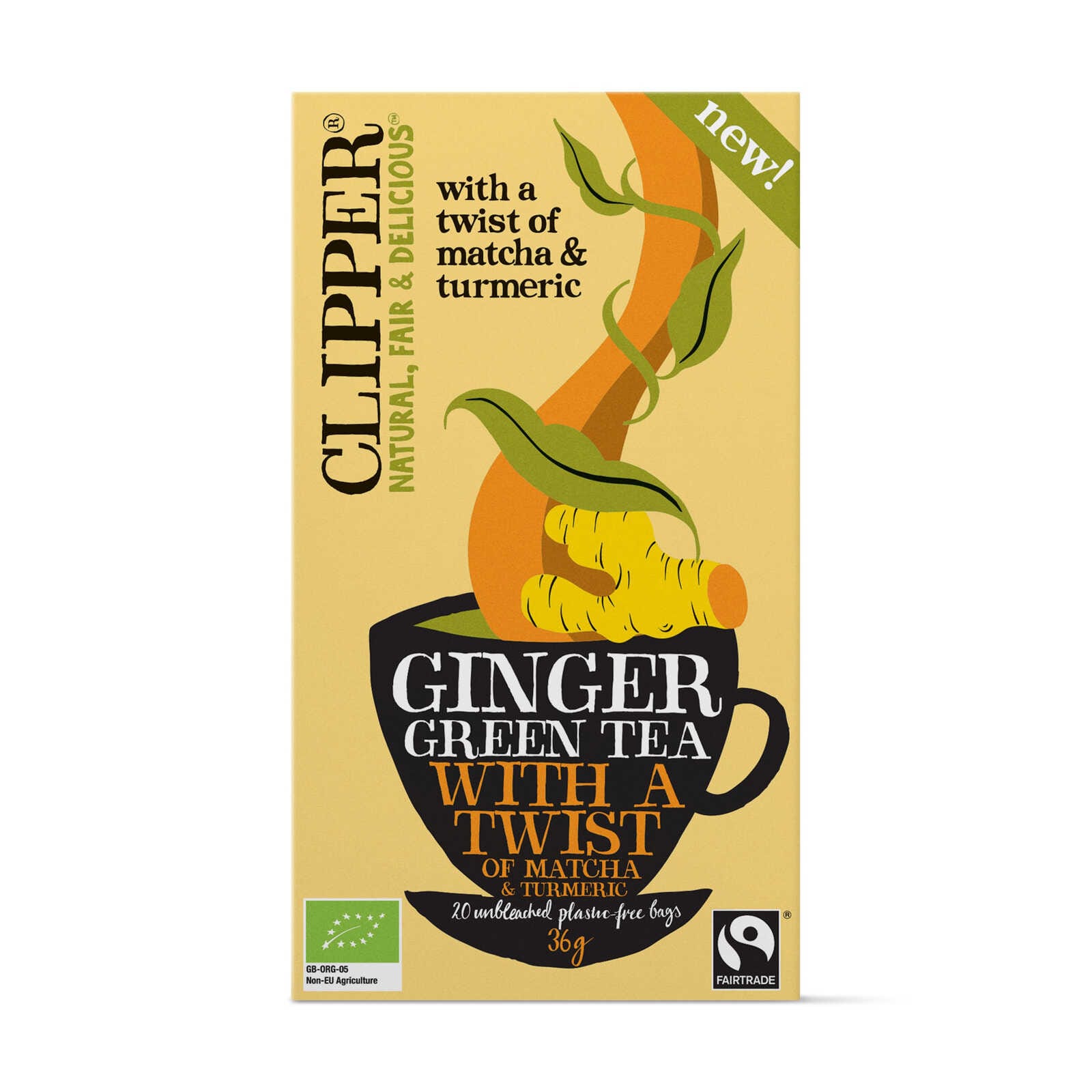 Clipper Thee | Groen | Twist | Matcha turmeric |Bio | Ft