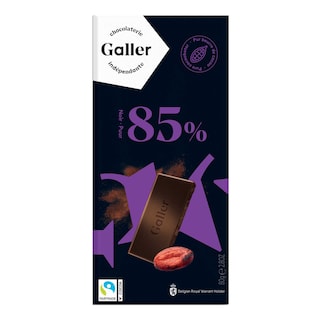 Galler | Chocolat | Tablette | Noir 85% profond | FT 80 gr