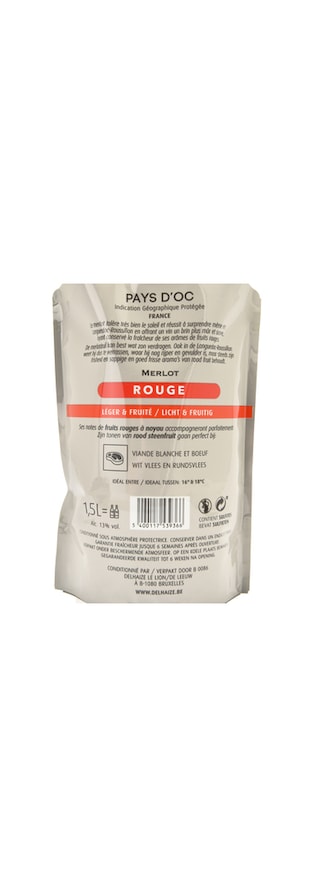 Delhaize | pouch | Pays d'Oc | Merlot 1,5 l