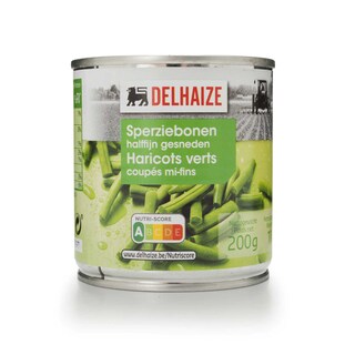 Delhaize | Haricots verts | Mi-fins | Coupés | Boîte 