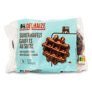 Delhaize | Wafels | Suiker-Chocolade 5 x 60 gr