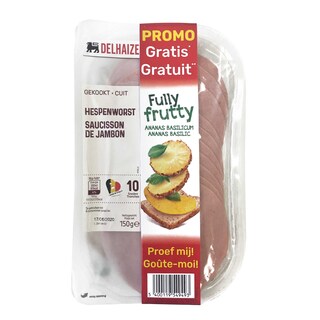 Delhaize | Hespenworst | Gratuit fully frutty Ananas 