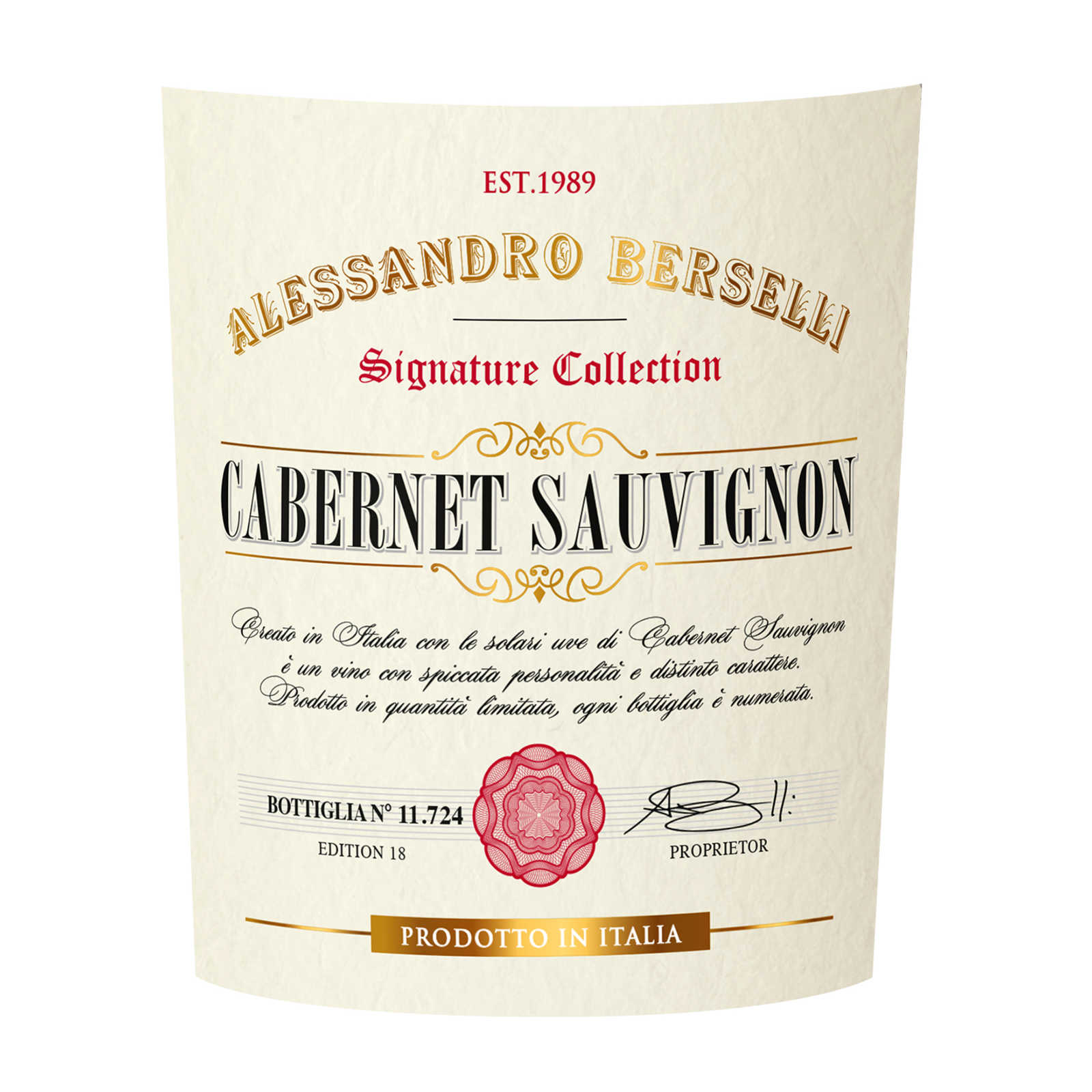 Italie - Italië | Lombardia-Sicilia-Toscana | Berselli & Gerbino Signature collection Cabernet Sauvignon 2016 
