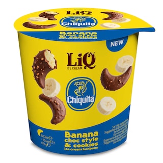 LIQ | Chiquita | Banaan | Choco cookies | Bonbon 8 x 1,3 cl