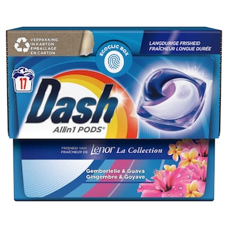 Dash | La Collection | Allin1 | Wasmiddel | Pods | Gemberlelie & Guava 