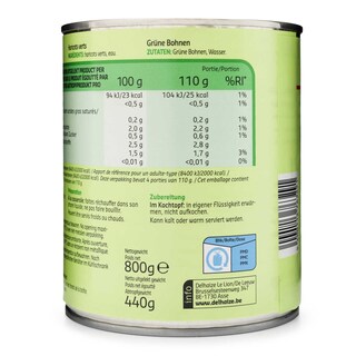 Delhaize | Haricots verts 800 gr