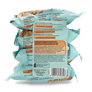 Delhaize | Galette | De | Mais | Sel de Mer | 4X25G 4 x 25 gr