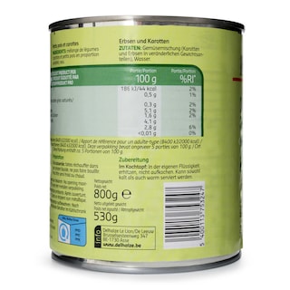 Delhaize | Petits pois - Carottes 