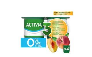 Activia | Yoghurt | Perzik | 0% v.g. | Probiotica 