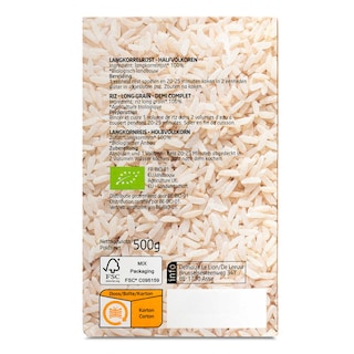 Delhaize | Bio | Riz | Demi complet | Bio 