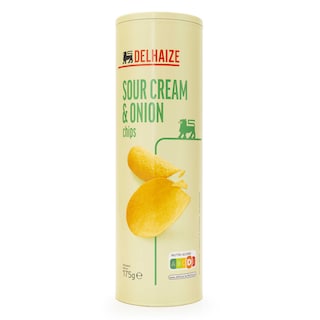 Delhaize | Chips | Sour cream | Onion 175 gr
