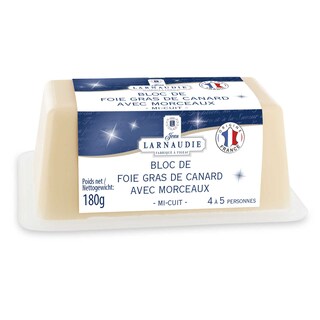 Jean Larnaudie | 180G BLOC FOIE GRAS CANARD 30% MORCEAUX 
