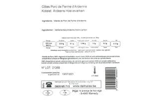 Delhaize | Kotelet | Hoevevarken | Ardens 