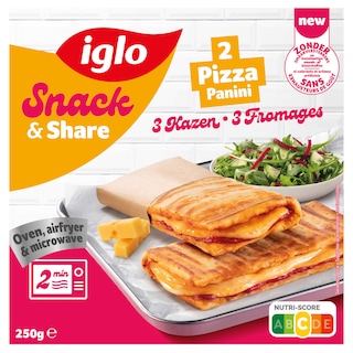 Iglo | Snack & Share | Pizza | Panini | 3 fromages 
