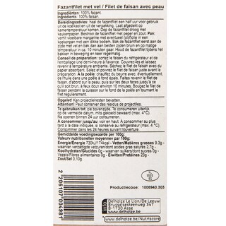 Delhaize | Fazantfilet met vel 