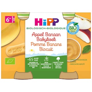 Hipp | Fruitpap | Appel Banaan Koek | 6M | Bio 2 x 190 gr