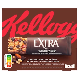 Kellogg's | Extra | Barres de céréales |Chocolat | Amandes grillées 
