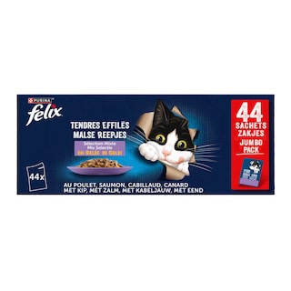 Felix | Malse Reepjes | Kattenvoeding | Adult | Gelei | Mix 