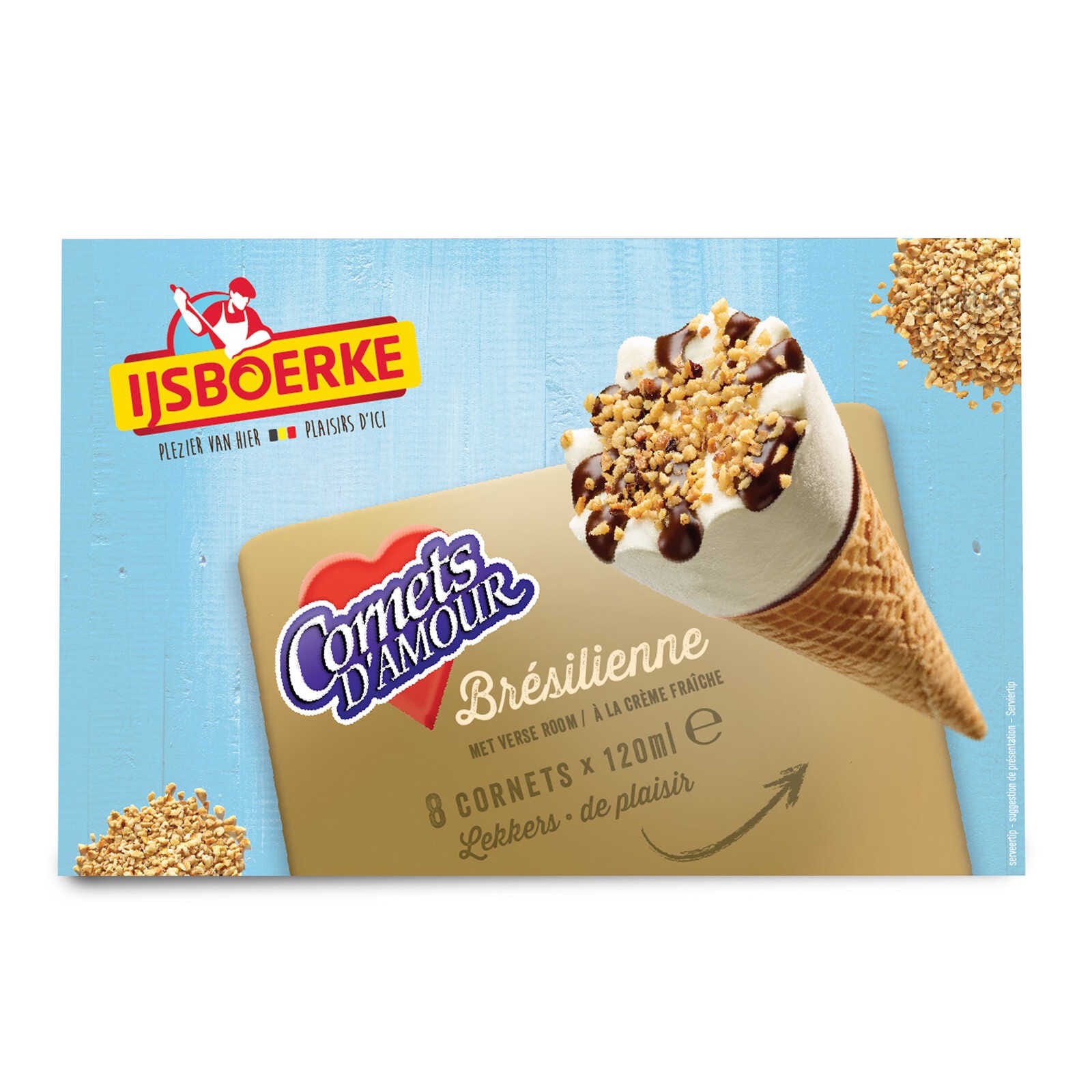 Ijsboerke Cornets d'amour | Brésilienne