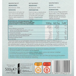 Delhaize | Riz | Basmati 4 x 125 gr