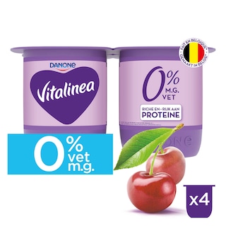 Vitalinea | Yoghurt | Fruit | Kers | 0% v.g. | Vitamine D 
