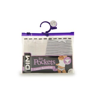 Dim | Paris | Slips Pocket coton Fant | ligne blanc | 40/42 
