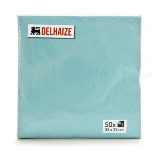 Delhaize | Servetten | Ibiza Blue | 33x33 