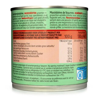 Delhaize | Groenten | Macédoine | Zonder zout | Blik 265 gr