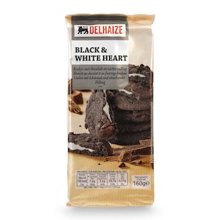 Delhaize | Biscuits au Chocolat Noir et au Fourrage Blanc Fondant 