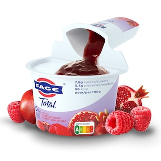 Fage | Authentieke Griekse yoghurt | framb granaat | 0% v.g. 