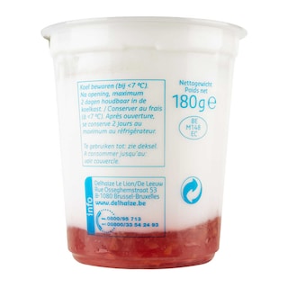Delhaize | Yaourt | Entier | Framboise 180 gr