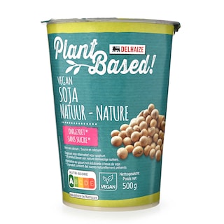 Delhaize | Plant-Based | Yaourt | Soja | Naturel | Sans sucre 
