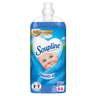 Soupline | Adoucissant | Concentré | Ultra 3D Bleu | 1,35L 