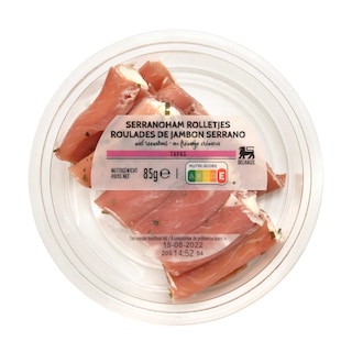 Delhaize | Serranohamrolletjes met roomkaas 