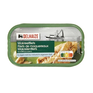 Delhaize | Maquereaux | Filets | Nature 85 gr