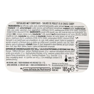 Delhaize | Salade | Poulet | Sauce curry 185 gr