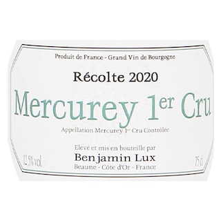Benjamin Lux | Mercurey Premier Cru | 2020 